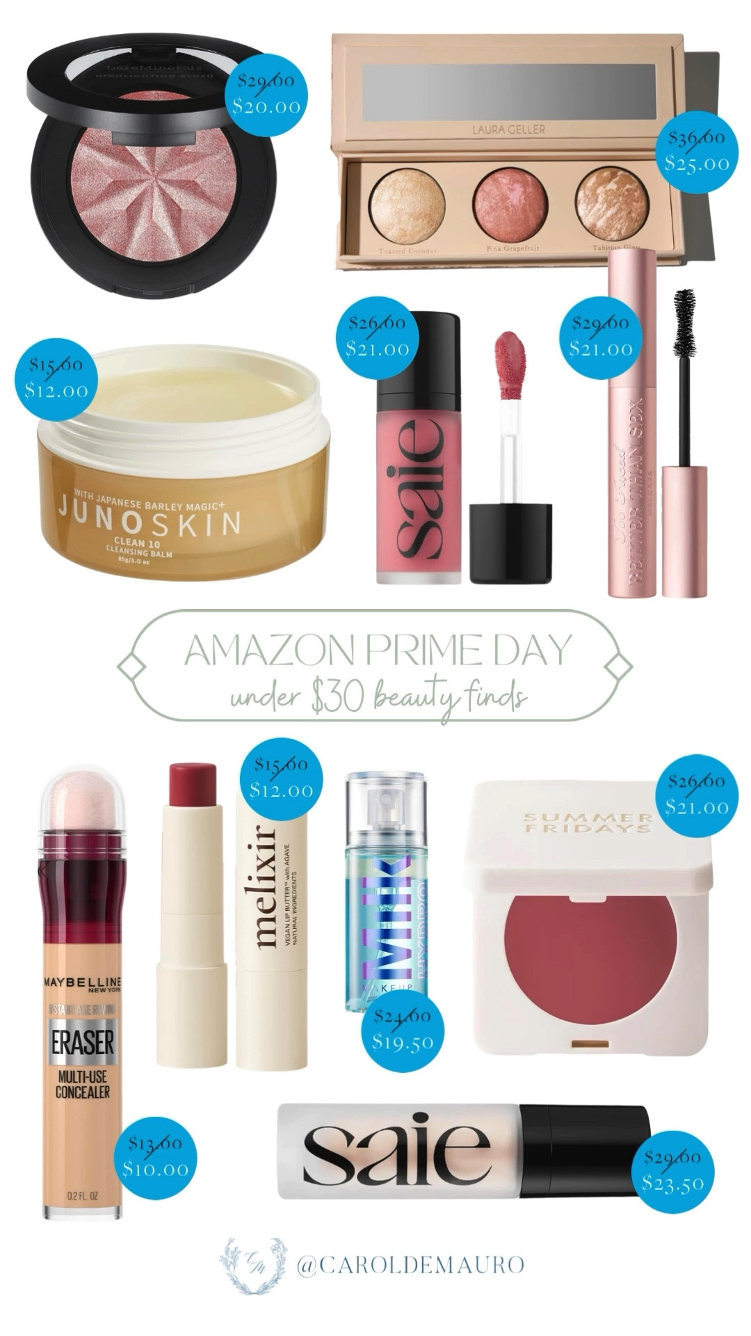 amazon prime day, creator favorites 2026, sale, discounted, under $30, beauty finds, makeup favorites, blush, lip gloss, mascara, skin care, lipstick, setting spray, concealer, saie, maybelline, melixir, milk makeup, junoskin, summer fridays, too faced, laura geller, bare minerals

#LTKBeauty