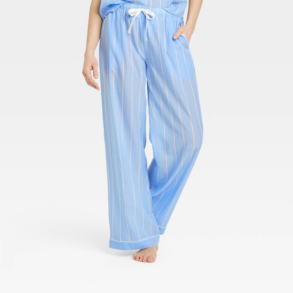 Women's Striped Simply Cool Pajama Pants - Stars Above Blue L | Target