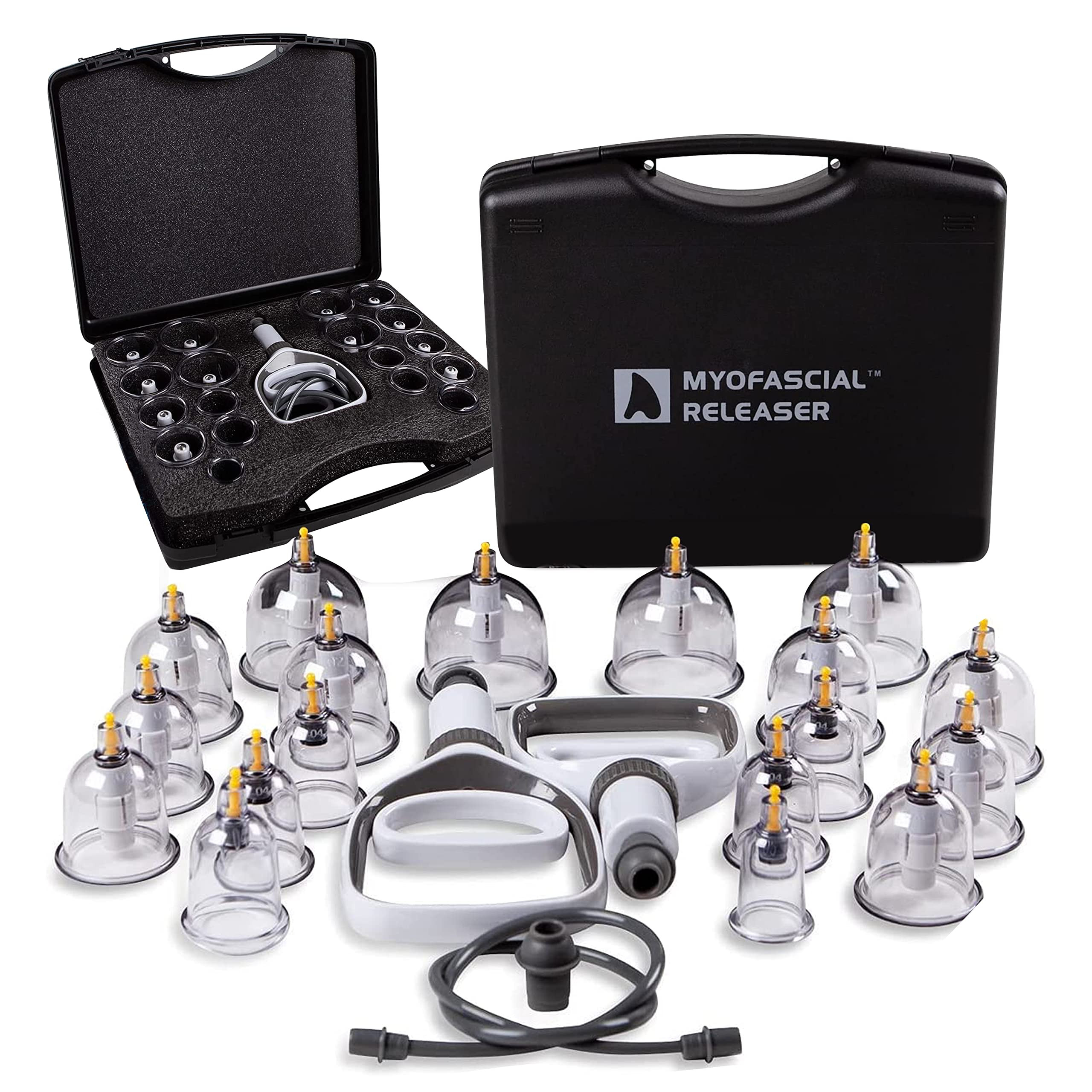 Myofascial Releaser Professional Cupping Therapy Set - 18 Multi-Sized Vacuum Cups with Two Hand P... | Amazon (US)