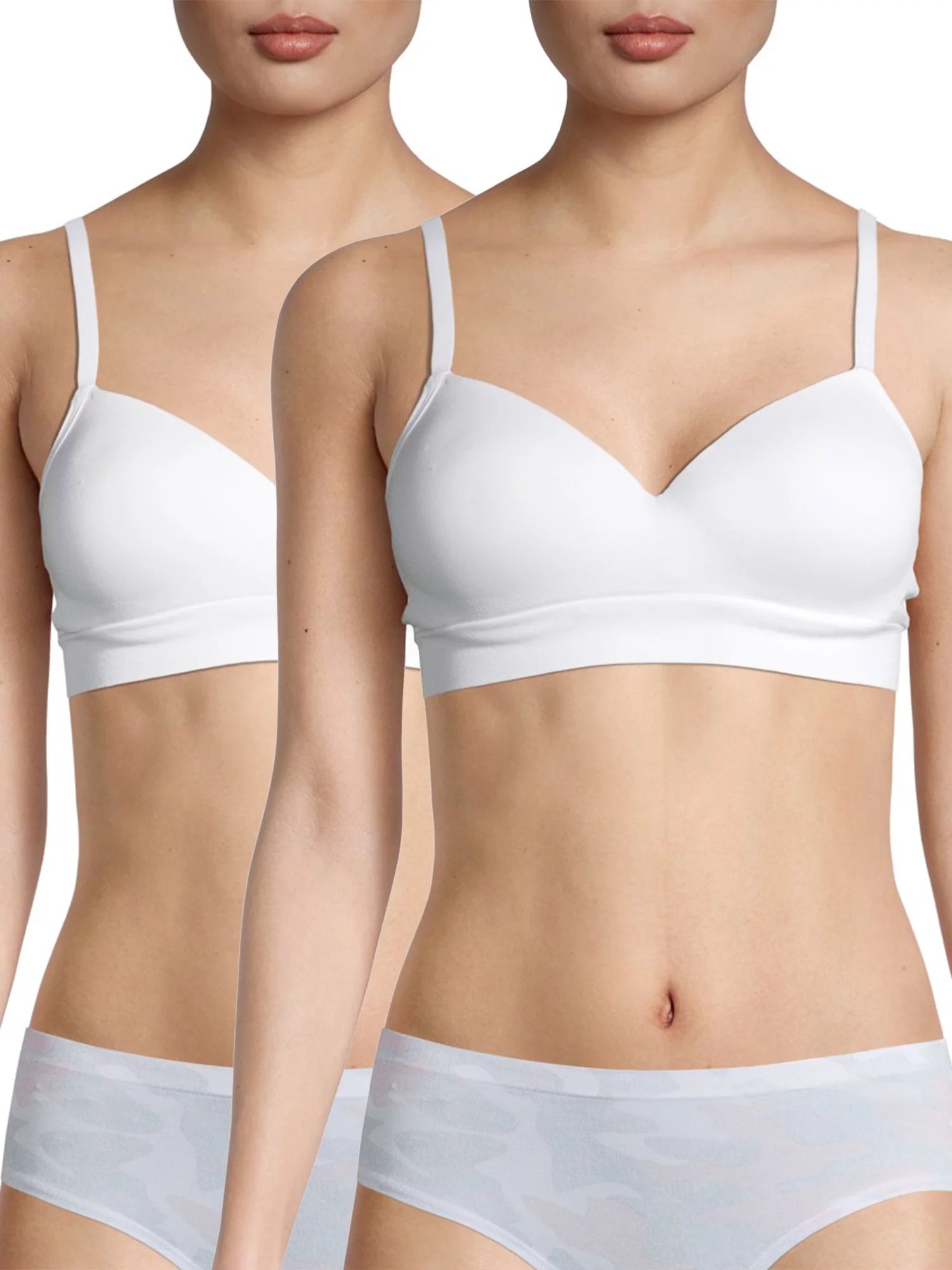 No Boundaries Women's Seamless Comfy Bra, 2-Pack | Walmart (US)