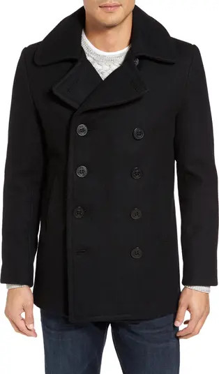Slim Fit Wool Blend Peacoat | Nordstrom