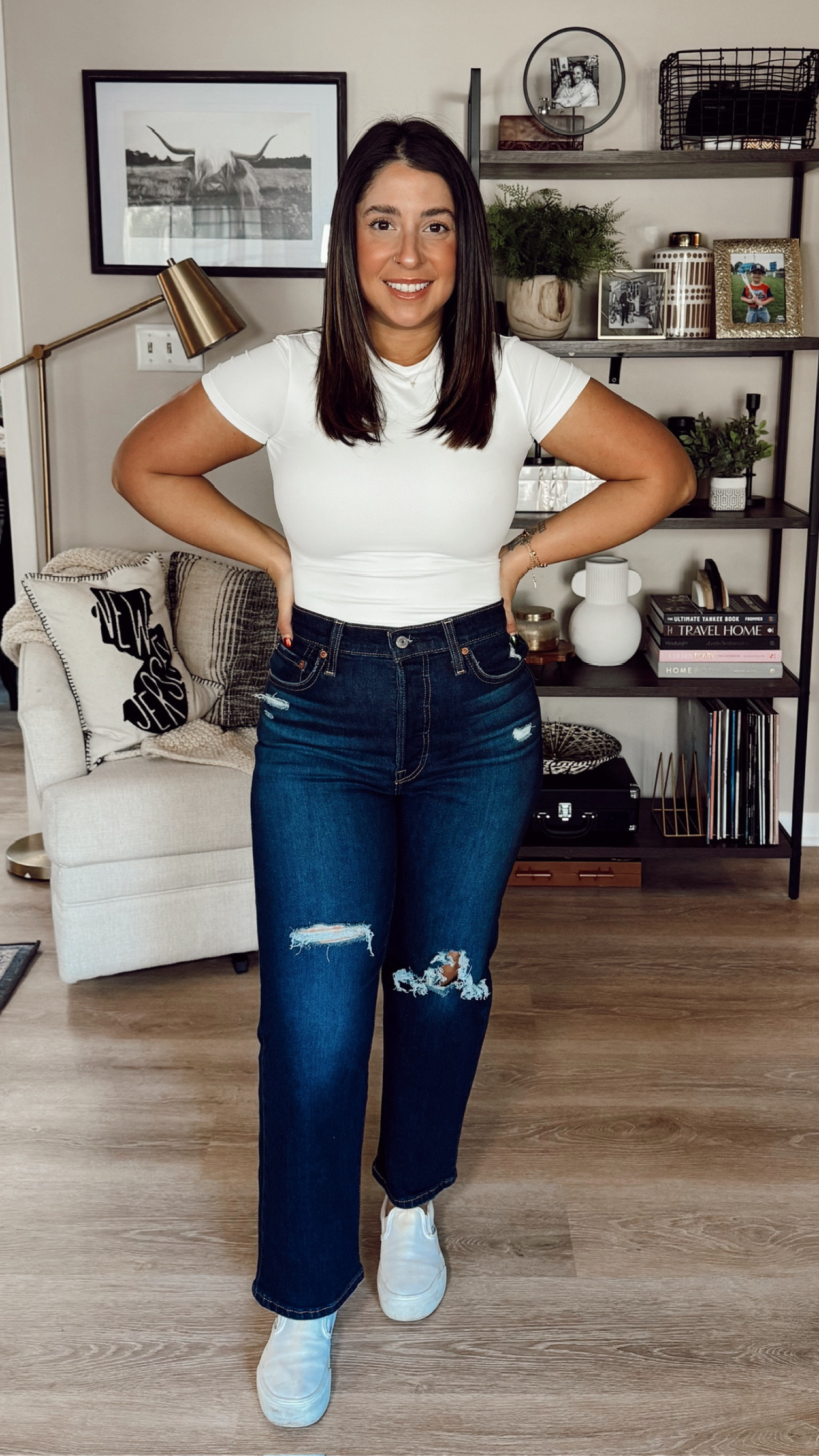 Buttery soft, non-crop top (from my favorite Amazon bodysuit brand)🤍

They heard what we wanted & Pumiey just dropped the perfect top to add to your closet!

These tops are smoothing & double lined! The length is perfect for petite and non-petite girlies. The material is SO soft & the white is NOT see-thru.

Grab these to get you that sleek bodysuit look (without the annoying clasps)! I’m 5' 34DDD and ordered a small in the tops.

Amazon finds, Amazon fashion, Pumiey bodysuits, soft tops, outfit inspo, white top and jeans, big bust friendly

#LTKworkwear #LTKmidsize