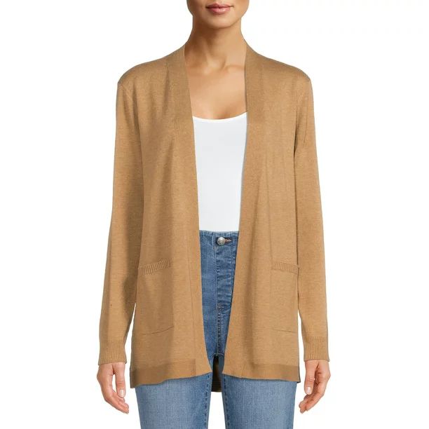 Time and Tru Women's Open Front Cardigan - Walmart.com | Walmart (US)