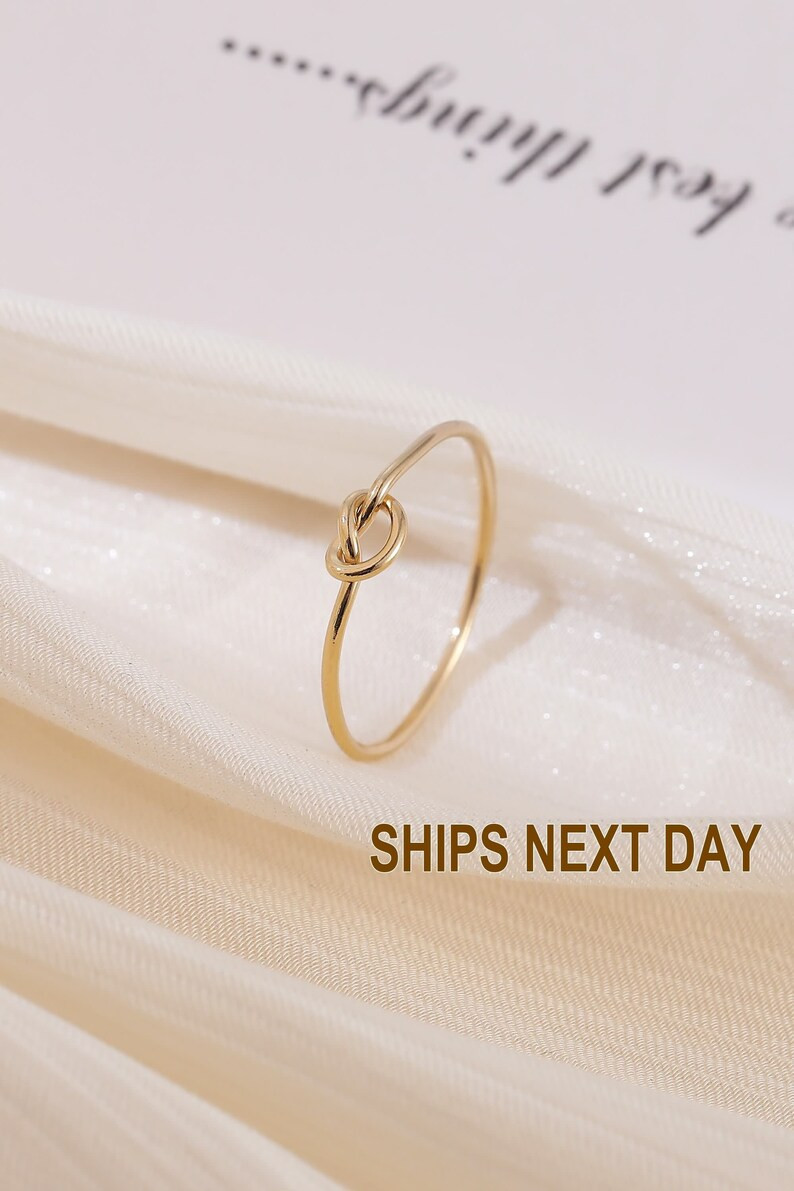14k Gold Filled Tarnish Resistant Knot Ring, Love Knot Ring, Promise Ring, Gold Filled Ring, Brid... | Etsy (US)
