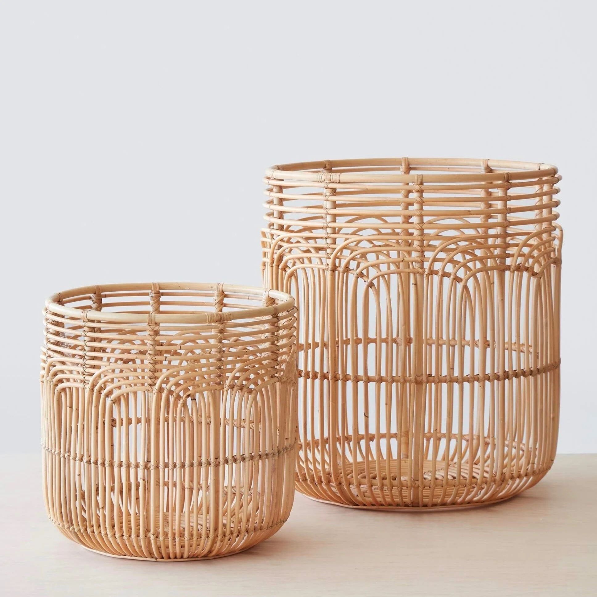 Naga Rattan Baskets - Set of Two (1 ea.) | The Citizenry