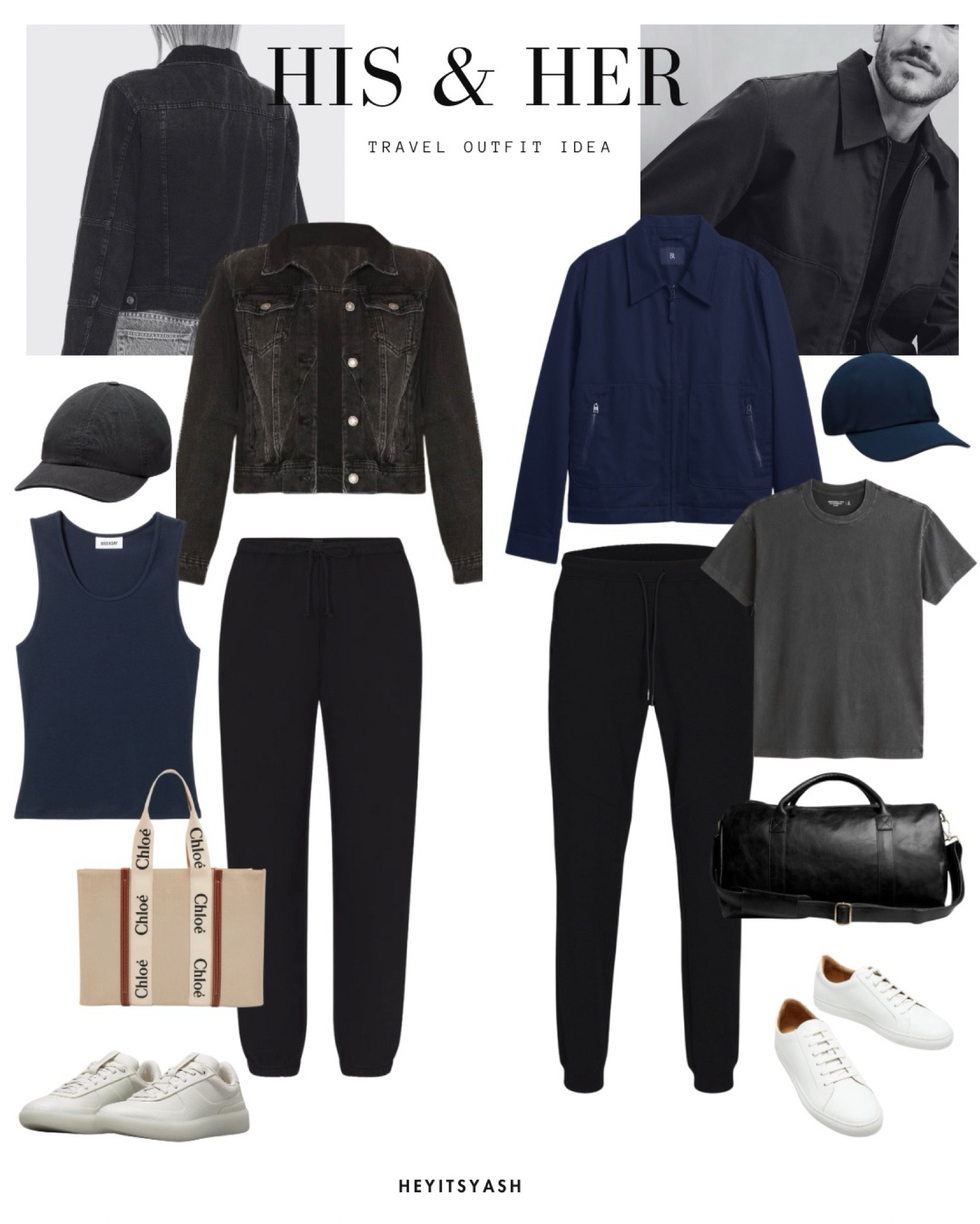 His & Her Travel Outfit Idea #travel #outfitideas 

#LTKTravel #LTKMens