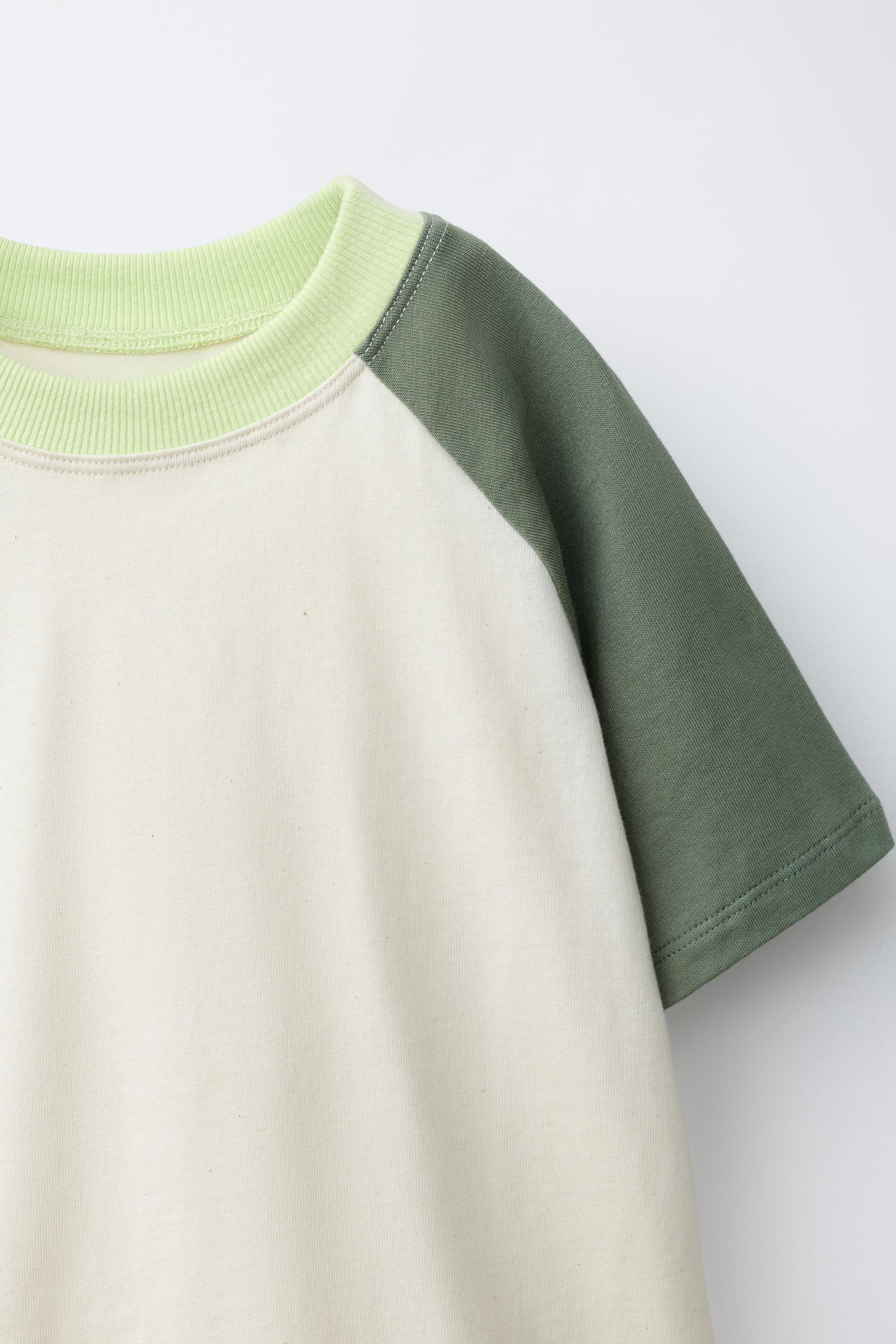 COLORBLOCK T-SHIRT AND WAVE PRINT SHORTS SET | Zara US