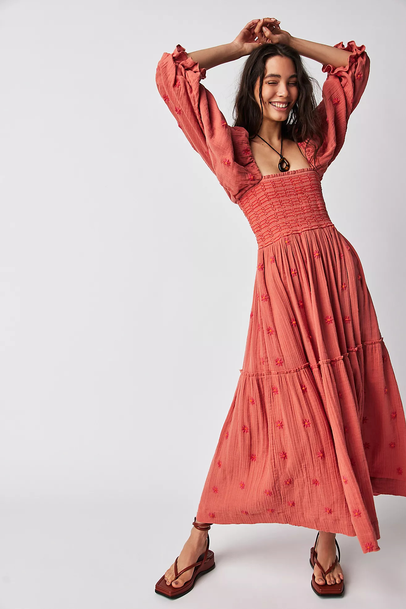 Dahlia Embroidered Maxi Dress | Free People (Global - UK&FR Excluded)