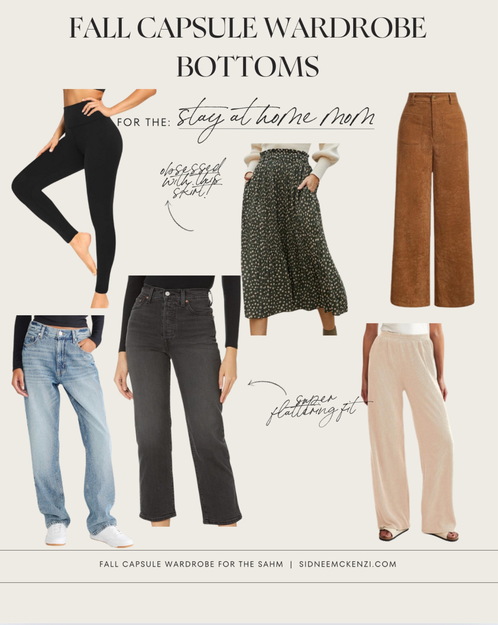 stay at home mom fall capsule wardrobe…bottoms! these 6 pieces are perfect for creating fall outfits for women/sahm’s this upcoming season! 

#LTKSeasonal #LTKFamily #LTKFindsUnder100