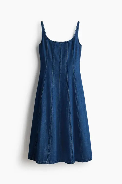 H&M Denim Midi Dress in Denim Blue at Nordstrom, Size Xx-Large | Nordstrom
