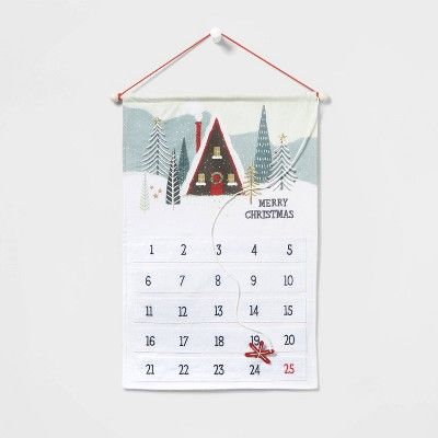 Cabin with Trees Christmas Hanging Advent Calendar - Wondershop™ | Target