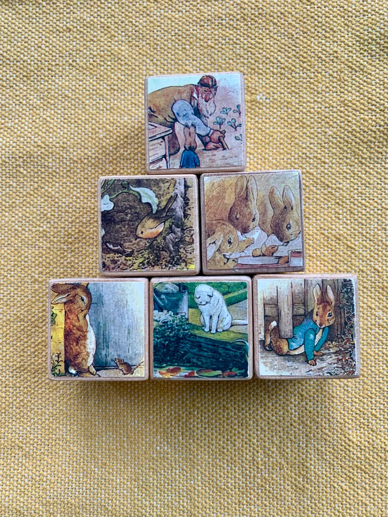 Peter Rabbit Beatrix Potter 6 Storybook Blocks - Etsy | Etsy (US)