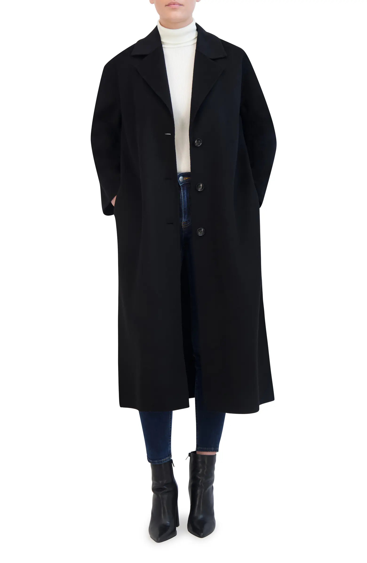 Double Faced Wool Reefer Coat | Nordstrom Rack