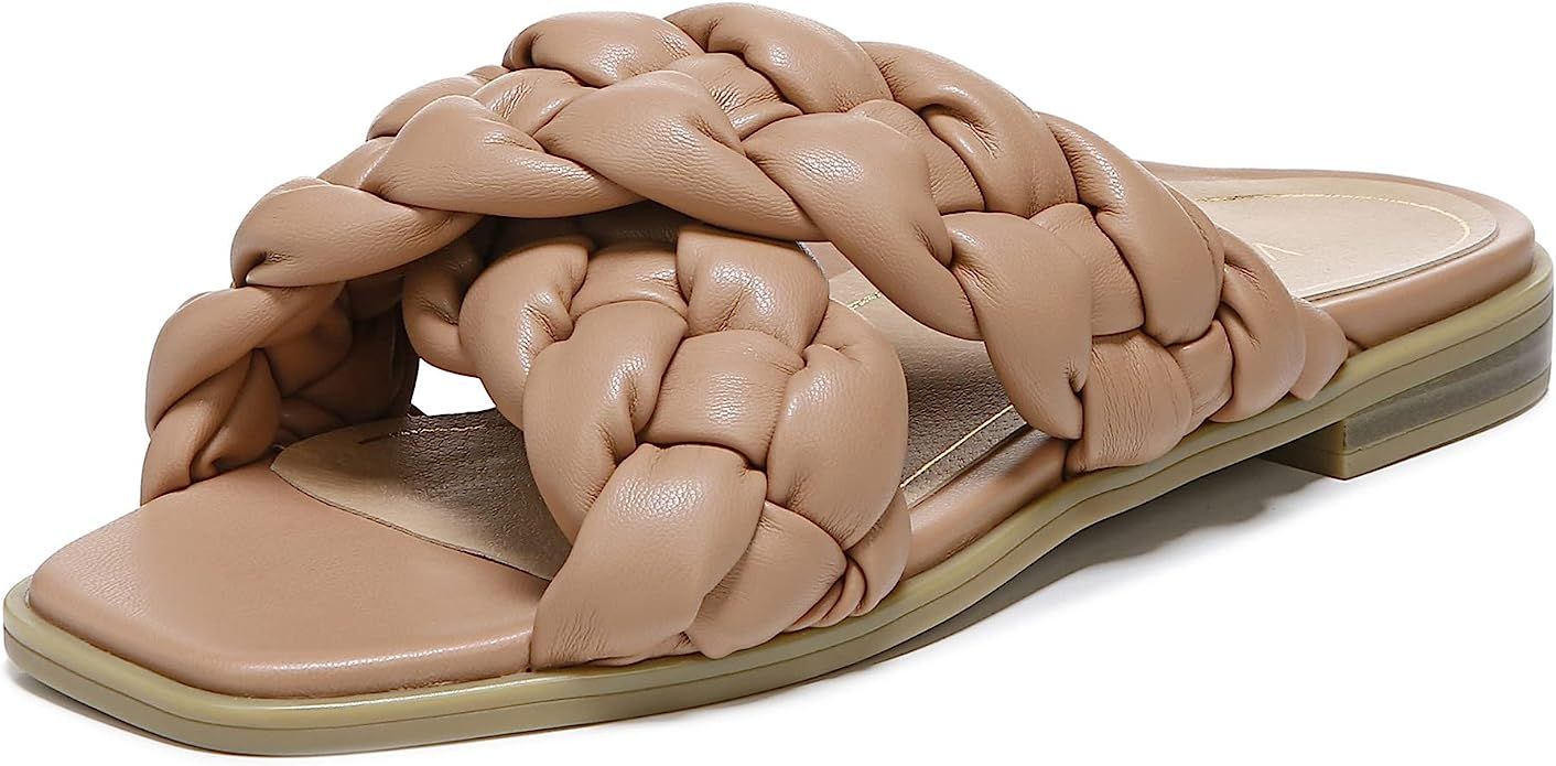 Vionic Women's Poppy Braided Vio-Motion Insole Slide Sandal- Supportive Dressy Flat Sandals That ... | Amazon (US)