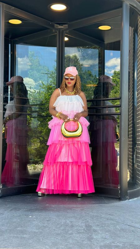 Pink tier ruffle maxi dresss

#LTKStyleTip #LTKParties #LTKMidsize