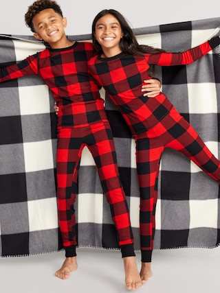 Gender-Neutral Printed Snug-Fit Pajama Set for Kids | Old Navy (US)