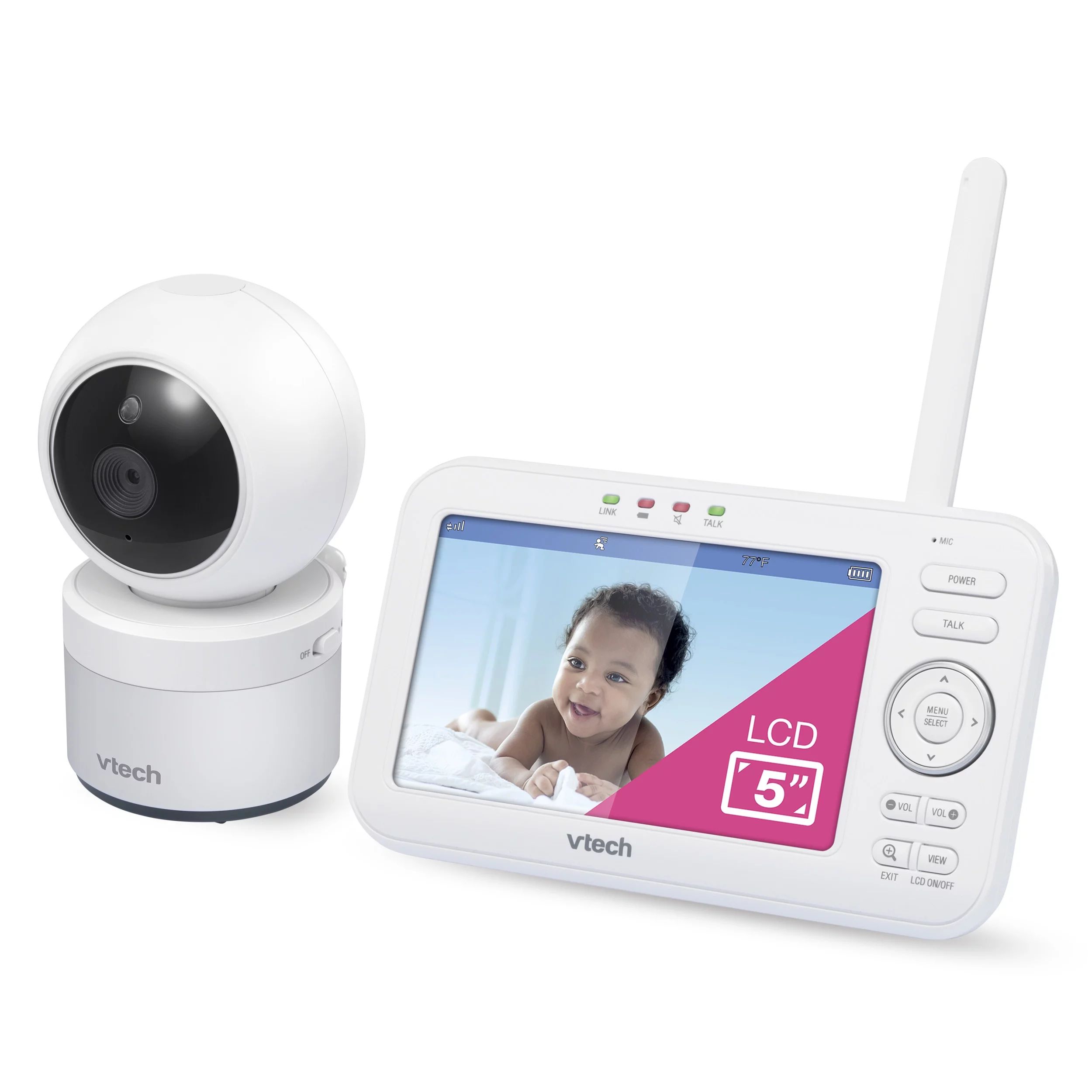 VTech VM5263 5" Digitial Video Baby Monitor with Pan and Tilt and Night Light | Walmart (US)