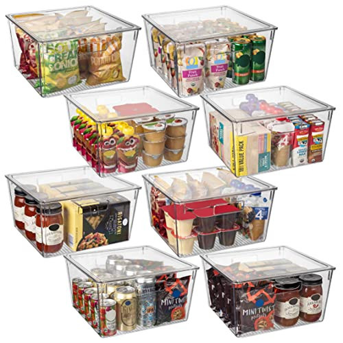 CLEARSPACE Plastic Storage Bins with Lids XL – Perfect Kitchen Organization or Pantry Storage – Fridge Organizer, Pantry Organization and Storage Bins, Cabinet Organizers | Amazon (US)