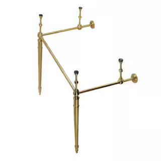 Edwardian Brass Console Sink Legs in Brushed Brass | The Home Depot