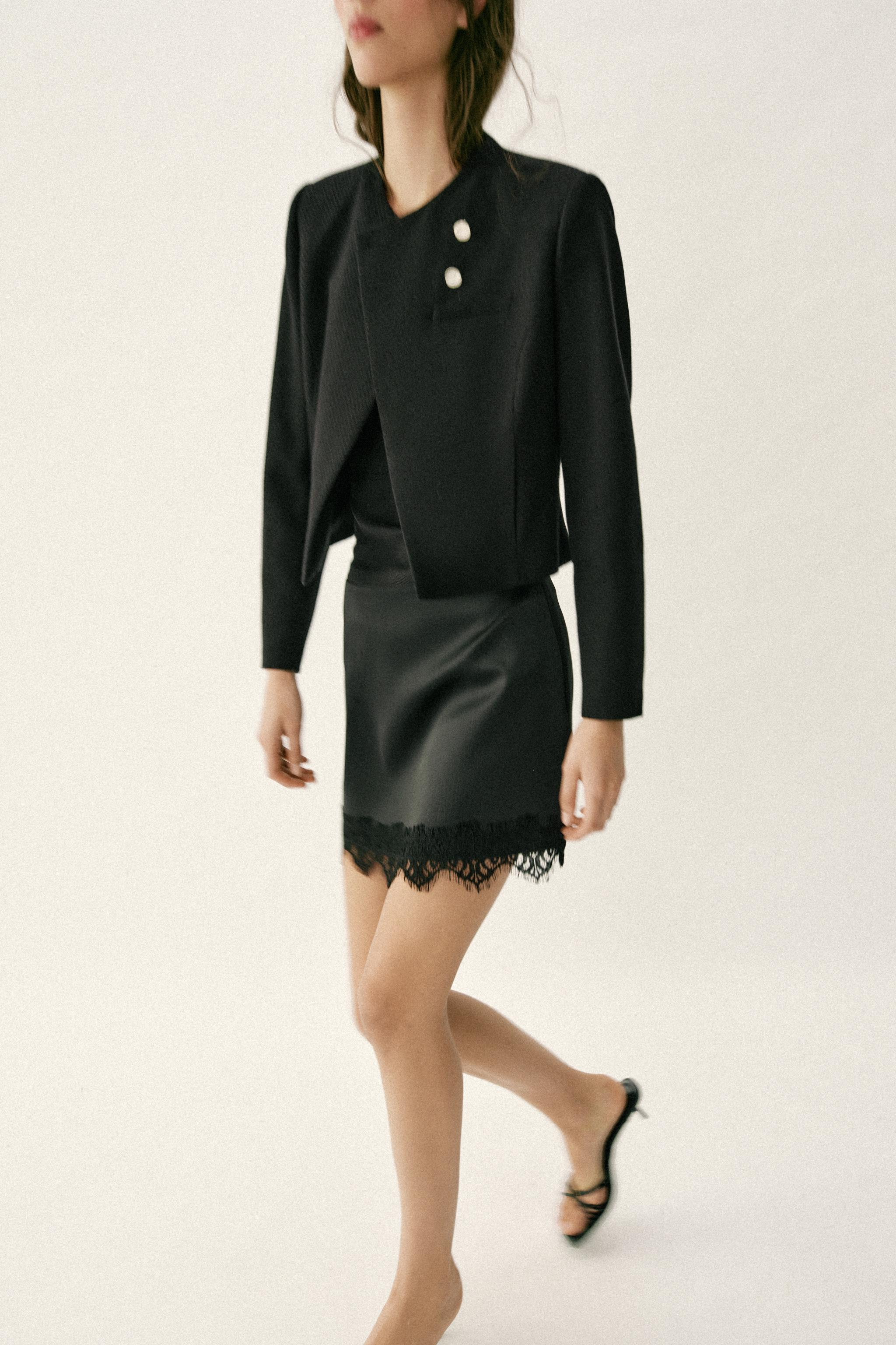 SKORT WITH LACE HEM | Zara UK