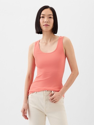 Ribbed Scoopneck Tank Top | Gap Factory