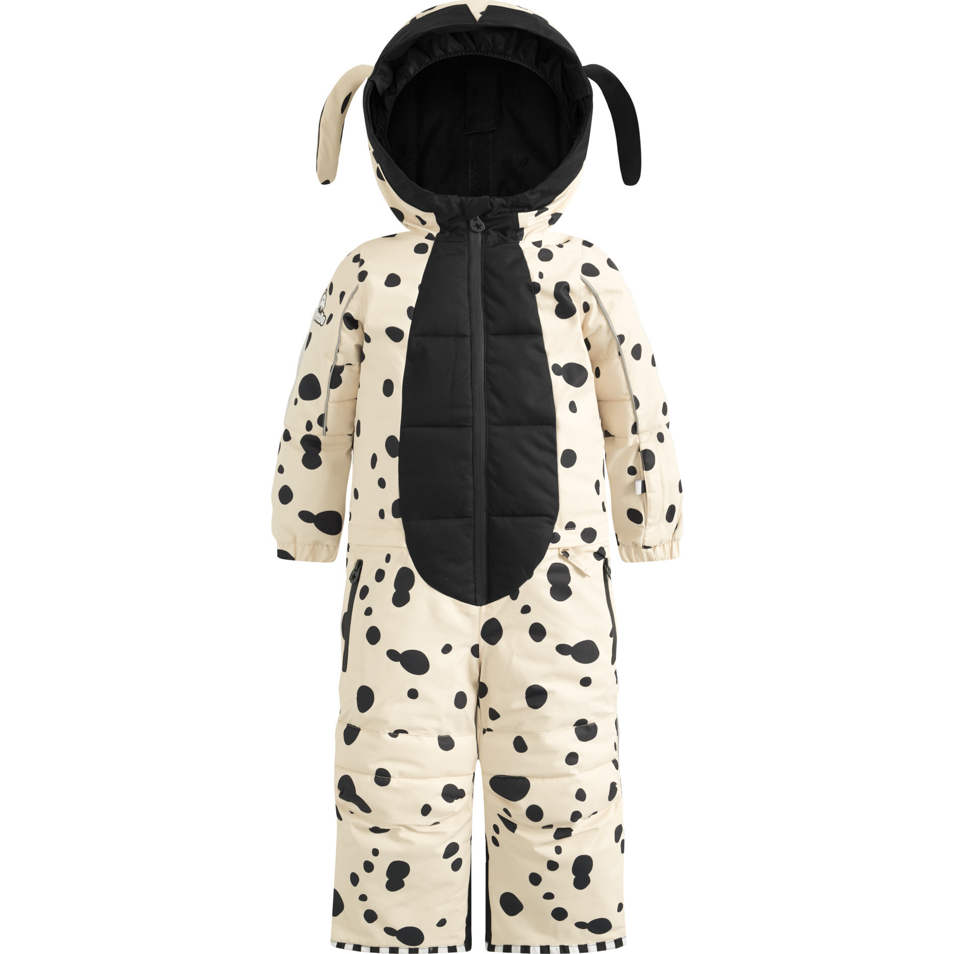 Puppydo Adjustable Hood Waterproof Zipper Snowsuit, Beige | Maisonette