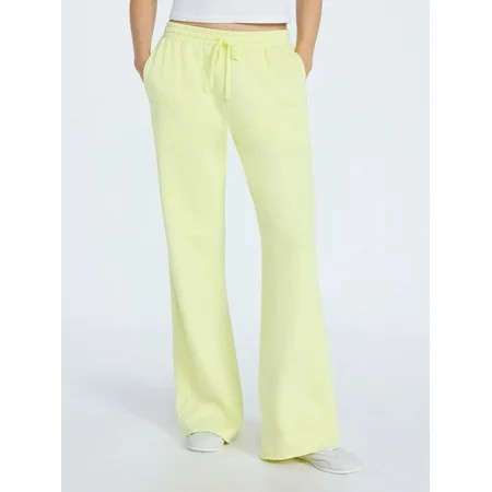 Scoop Women’s Mineral Washed Fleece Flare Leg Sweatpants, Sizes XS-XXL | Walmart (US)