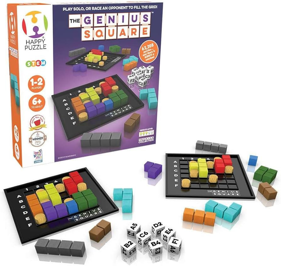 The Genius Square from The Happy Puzzle Company – Game of The Year Award Winner, 60000+ Solutio... | Amazon (US)