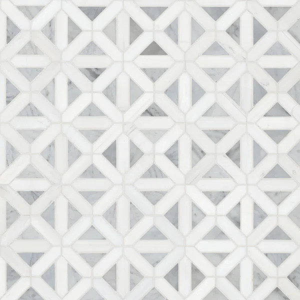 Bianco Dolomite 12" x 12" Marble Grid Mosaic Wall & Floor Tile | Wayfair North America