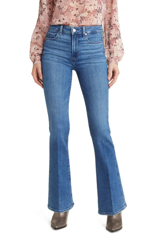 PAIGE Laurel Canyon High Waist Flare Jeans in Zane at Nordstrom, Size 32 | Nordstrom