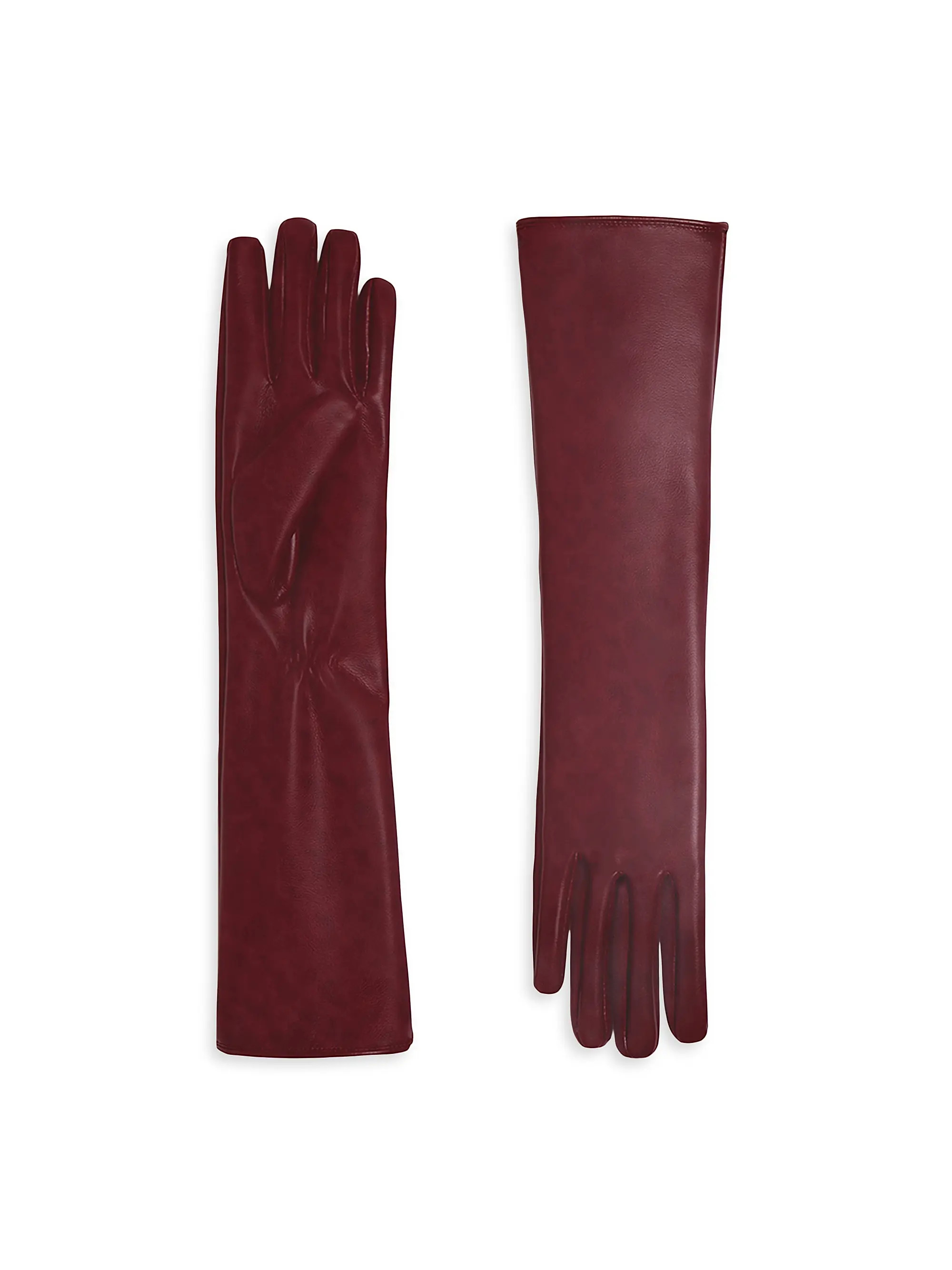 Shop Apparis Gwen Faux-Leather Long Gloves | Saks Fifth Avenue | Saks Fifth Avenue