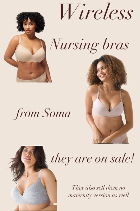 Soma wireless maternity nursing bras 