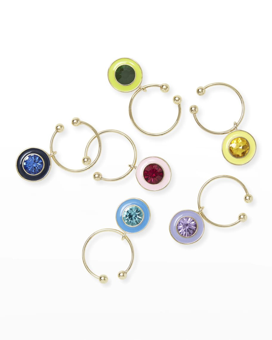 Joanna Buchanan Enamel Gem Wine Charms, Set of 6 | Neiman Marcus
