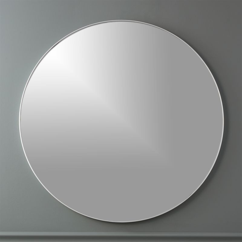 Infinity Silver Round Wall Mirror 36" + Reviews | CB2 | CB2