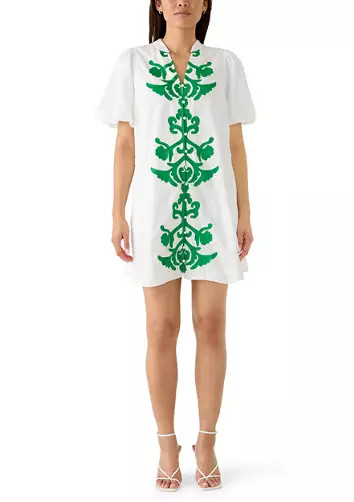 Women's Elbow Sleeve Button Front Dress | Belk