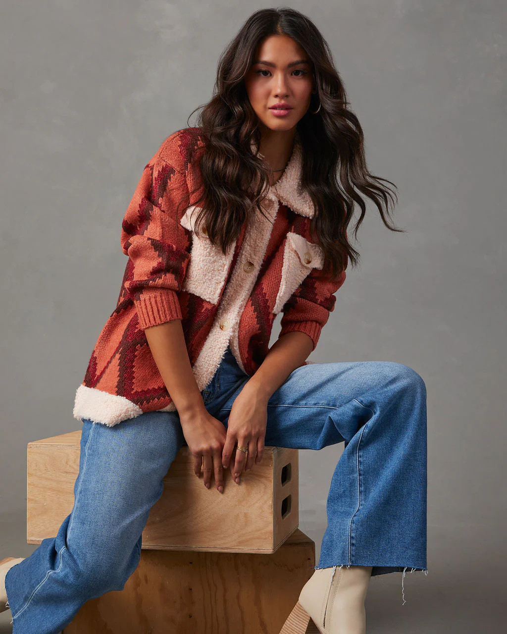 Parkside Patterned Knit Jacket | VICI