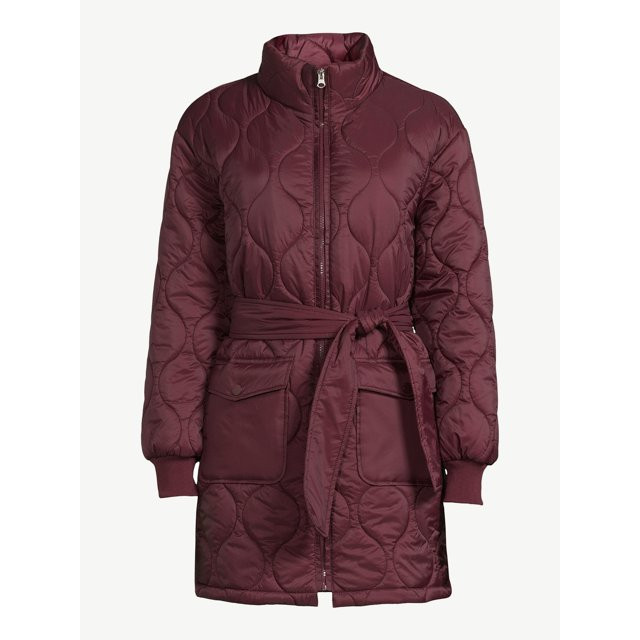Time and Tru Women's Onion Belted Barn Coat, Sizes XS-3X | Walmart (US)