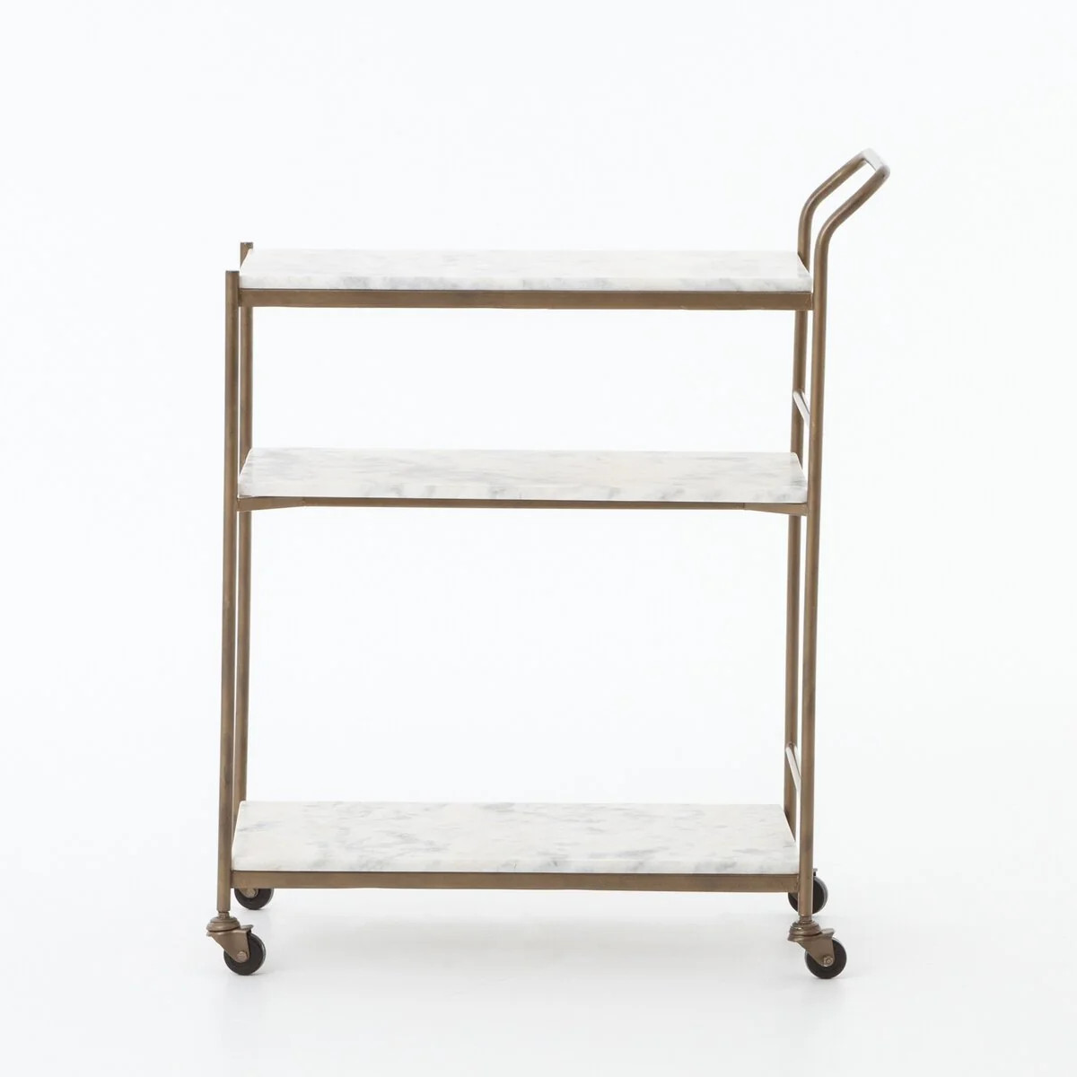 Felix Rectangular Bar Cart - Antique Brass | Outrageous Interiors + Design