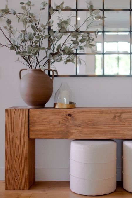 Shop our most popular furniture piece in our home! This rustic/modern console table has been a follower favorite ever since we got it last year! 

Modern rustic table -modern table-rustic design-real wood table-extra large stems-stems for spring-oversized branches for vase-extra large vase-large base with handles

#LTKstyletip #LTKhome