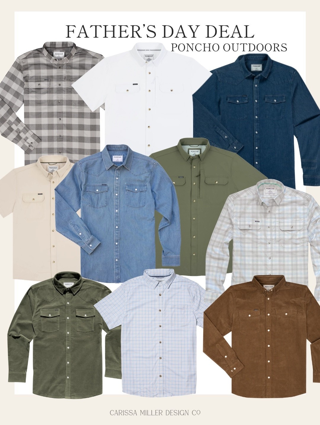 Poncho Outdoors is running a Father’s Day deal right now, buy 2 shirts and get 2 free gifts! These shirts are a huge hit in my house!