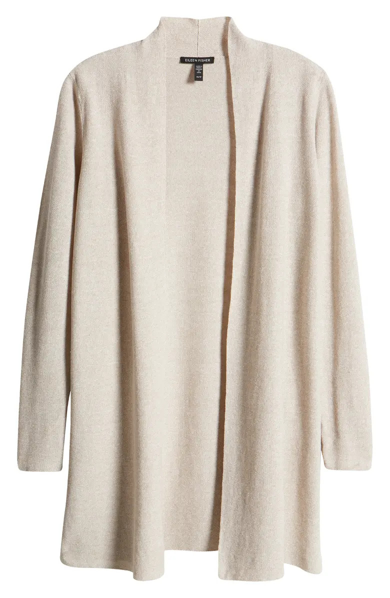 Long Organic Linen & Organic Cotton Cardigan | Nordstrom