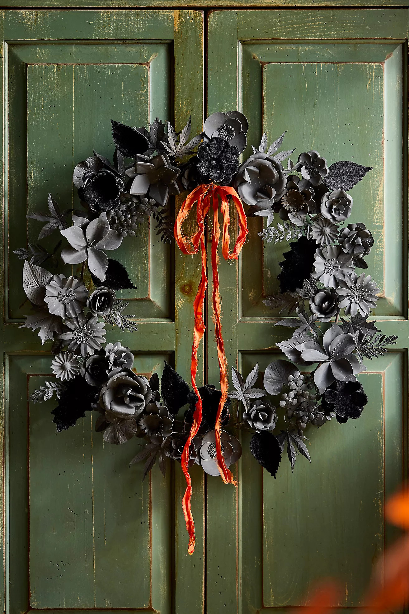 Black Velvet + Iron Floral Wreath | Anthropologie (US)