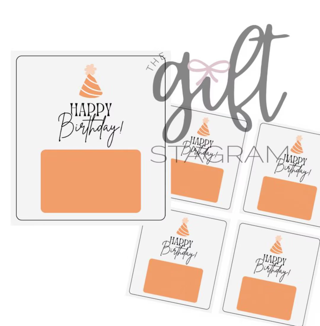 Happy Birthday Gift Tag Birthday Gift Idea Birthday Gift Tag for Gift Card How to Gift A Gift Car... | Etsy (US)