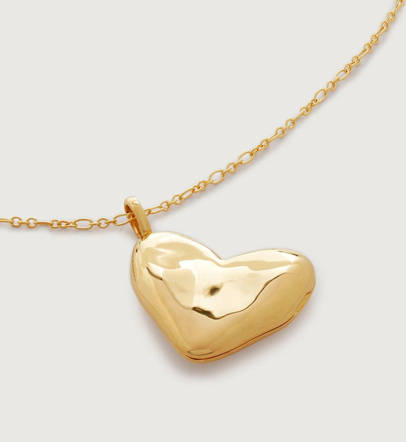 Woven Heart Locket Chain Necklace | Monica Vinader (US)
