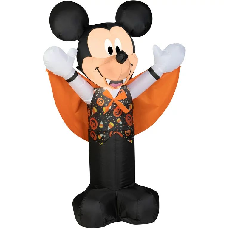 Gemmy Airblown Inflatable Mickey Mouse as Vampire, 3.5 ft Tall, Black | Walmart (US)