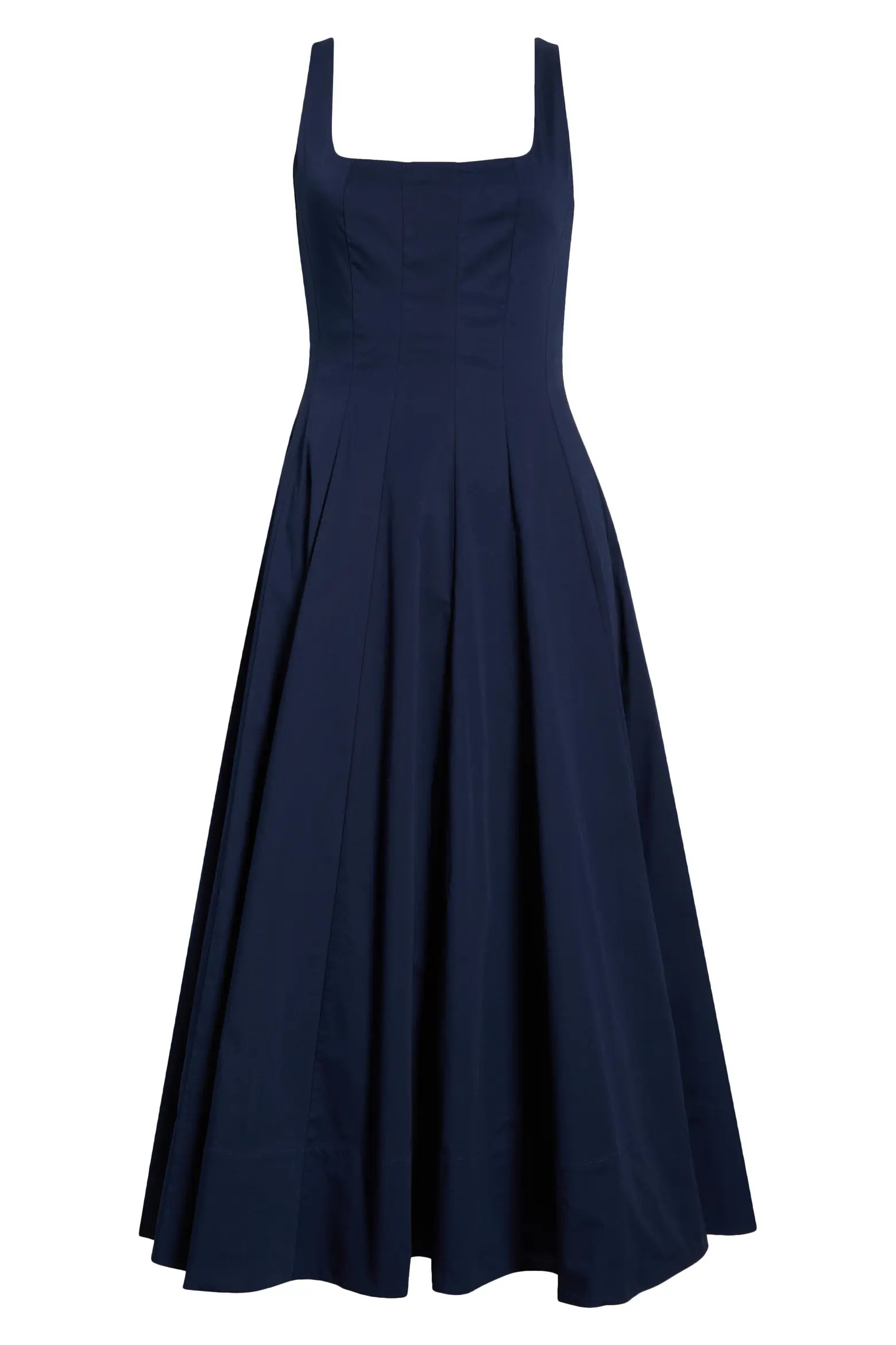 Wells Stretch Cotton Poplin Midi Fit & Flare Dress (Women) | Nordstrom | Nordstrom