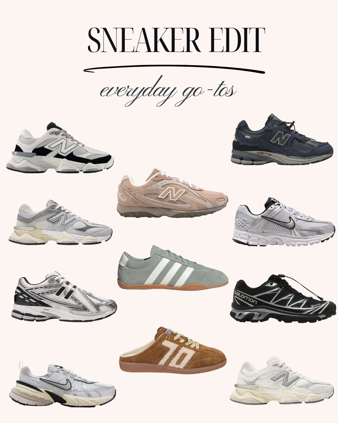 Sharing our go-to everyday sneakers 👟 I rotate between Nike for classic training shoes, New Balance for comfy everyday gym style, and Salomon for extra support on more intense workouts. These are our tried-and-true picks that we wear on repeat!

#LTKootd #LTKActive #LTKfitnessgoals