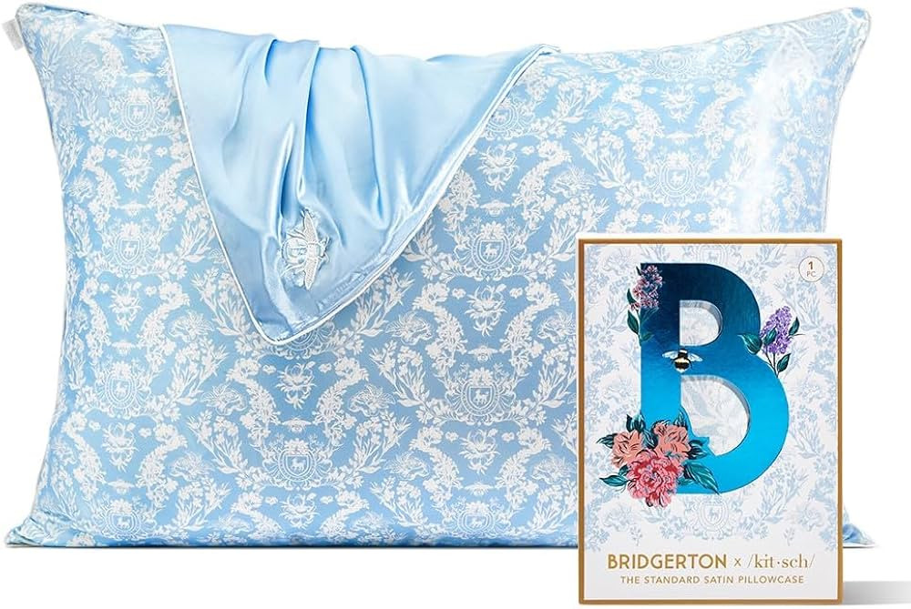 Bridgerton x Kitsch Satin Pillowcase with Zipper Closure, Softer Than Pure Silk Pillow Cases Quee... | Amazon (US)