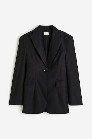 H & M - Tapered-waist blazer - Black | H&M (UK, MY, IN, SG, PH, TW, HK)