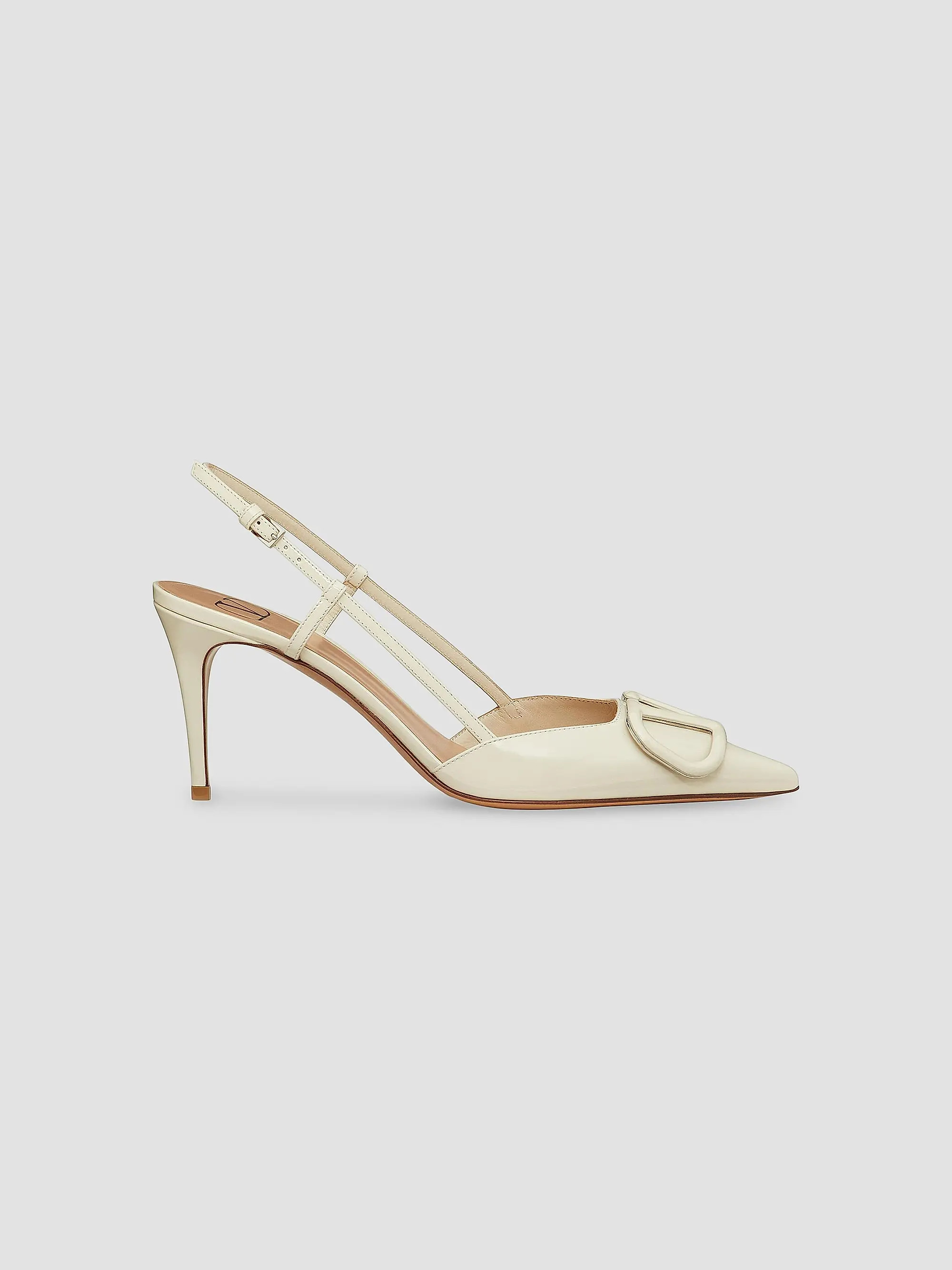 VLogo Signature Patent Leather Slingback Pumps | Saks Fifth Avenue